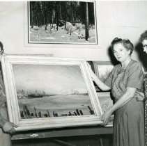 Mrs. Dipew and Two Unidentified Women with Painting